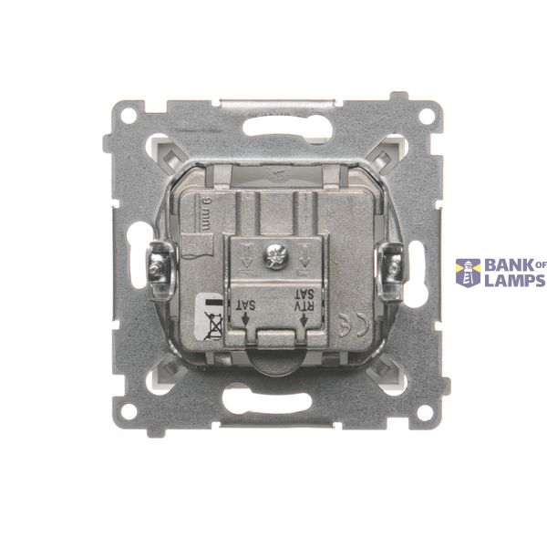 Two gang switch for IP44 version, (module), 10AX, quick connection, Bronze matt, metalic image 1