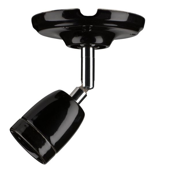 Ceiling / Wall Lamp Porcelain L E27 Black image 2