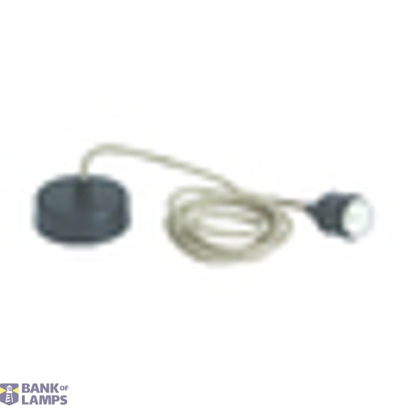 BLACK E27 ROPE WIRE 2m SUSPENSION image 2