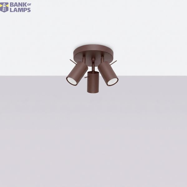 Ceiling lamp RING 3P brown image 3