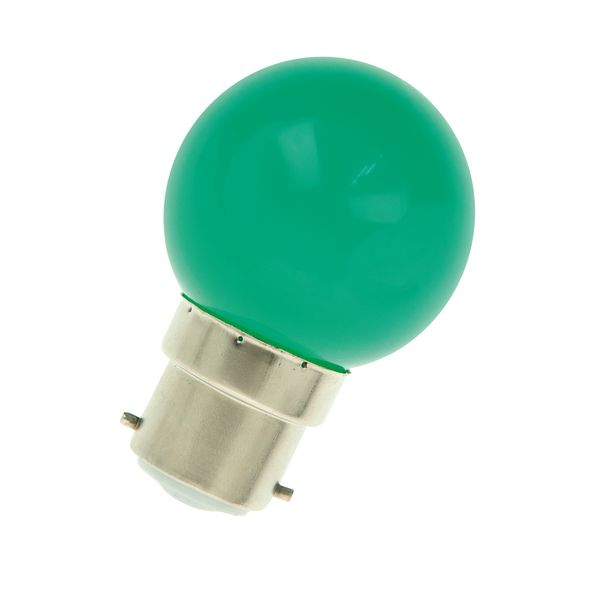 EcoPack LED Ball G45 B22d 1W Green Bulk image 1
