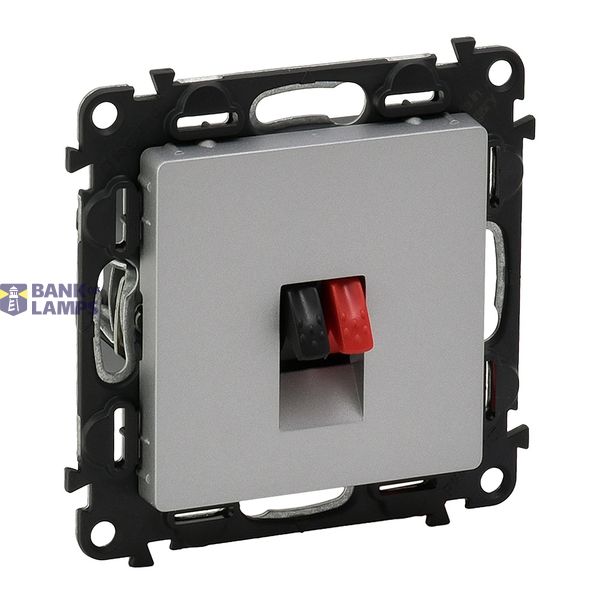 Loudspeaker socket Valena Life - with cover plate - aluminium image 2