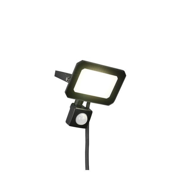 Funchal LED wall lamp 12 cm matt black motion sensor 4000K image 1