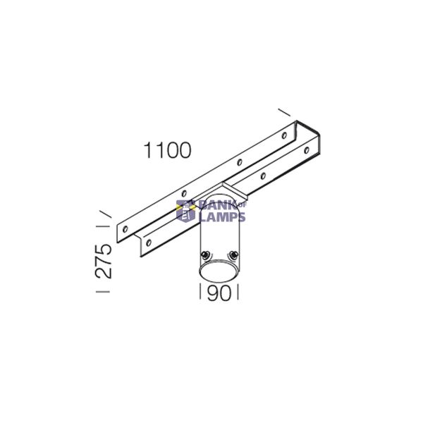 POLE BRACKET- 60 GALVANIZED image 2
