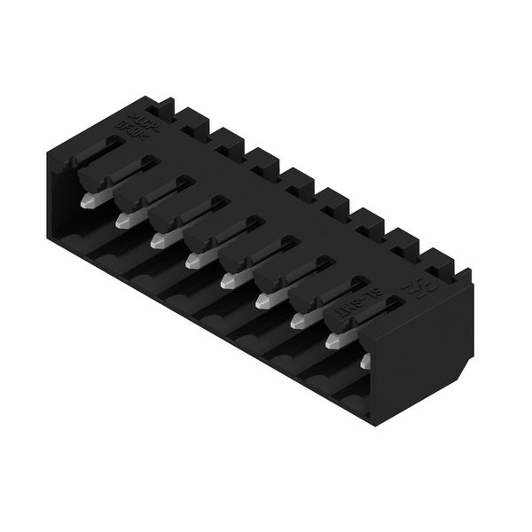 PCB plug-in connector, male header, closed side, THT/THR solder connection, 3.50 mm, Number of poles: 9, 90°, Solder pin length (l): 1.5 mm, tinned, black, Tape image 6