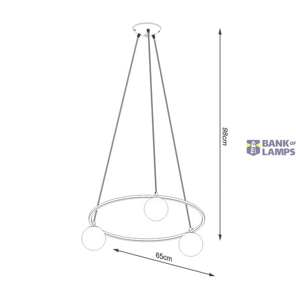 YOLI CHANDELIER 3 BLACK G9 3X8W IP20 image 9