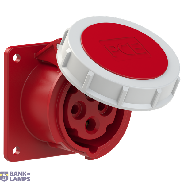 Straight panel socket 16A 4P 6h IP67 image 1