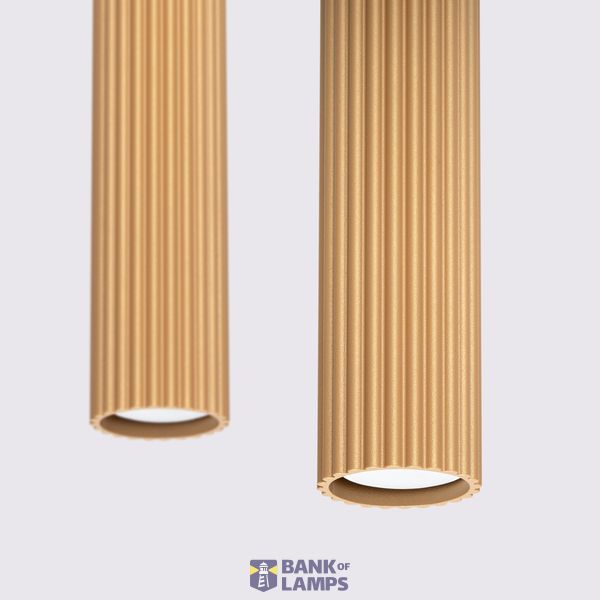 DOUBLE HANGING LAMP WITH GOLDEN ROSETTLE FOR GU10 FROM THE KERBON FAMILY image 10