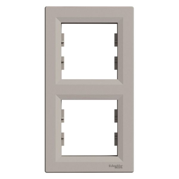 Asfora-vertical 2-gang frame-bronze image 1