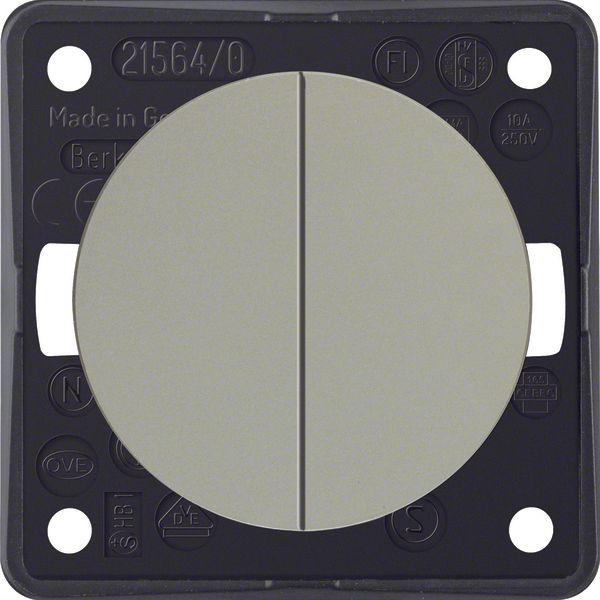 Ser p-b, 2 NO con com inp term, Integro - Design Flow/Pure, stain stee image 1