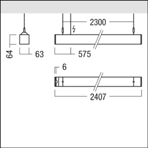 LINCOR CRF D 8600-830 L24 LDE ASQ1 SR - LED pendant luminaire image 2