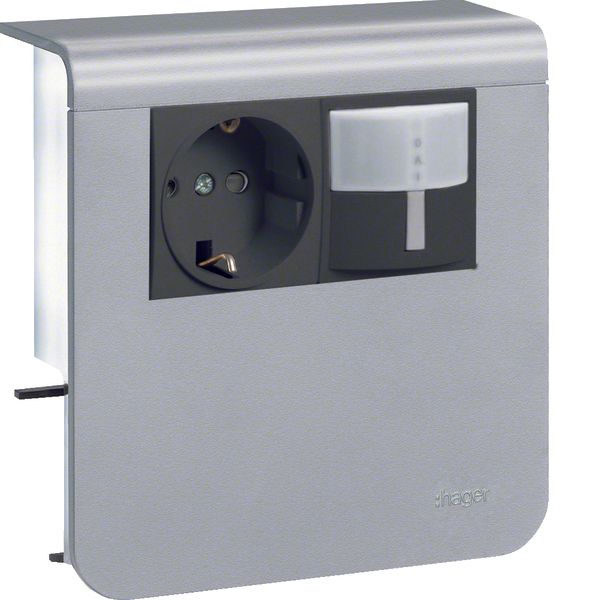 Acc.box SL20x80 socket+PIR alu image 1
