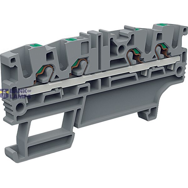 Double-level push-in terminal EFC220GR 2.5 mm² gray image 1