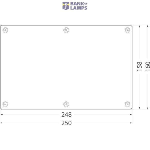 Flush-mounted facade box, hermetic Ppt-EH250 INOX, IK10, IP65, stainless steel cover image 2