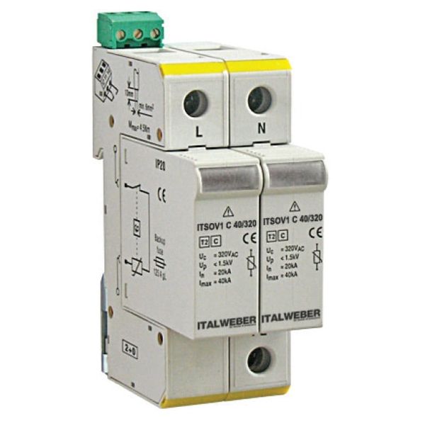 Surge arrester - ITSOV - Class II 1+1 300V AC image 1