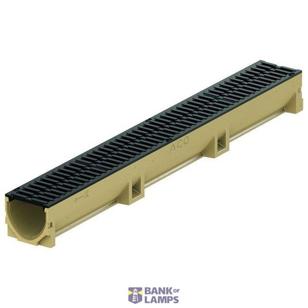 Euroline channel with cast iron grate 1.0m image 1