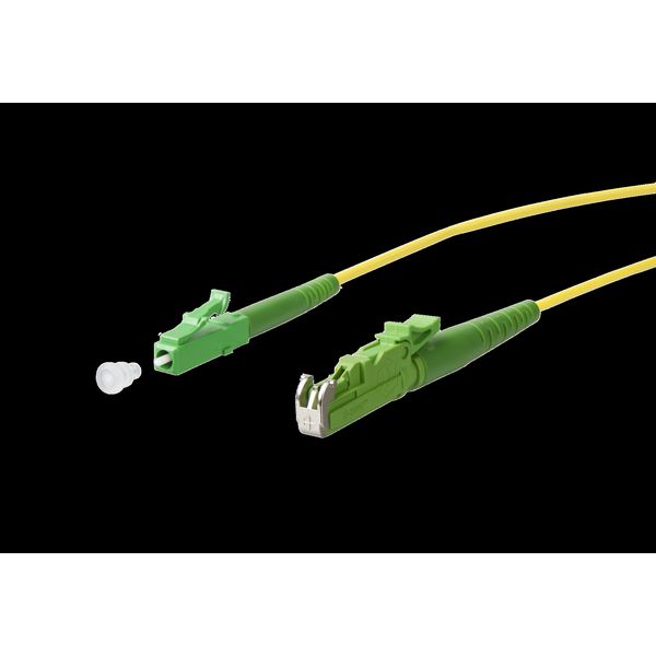 OpDAT patch cord LC-S APC/E2000-S APC OS2, 1.0 m image 1