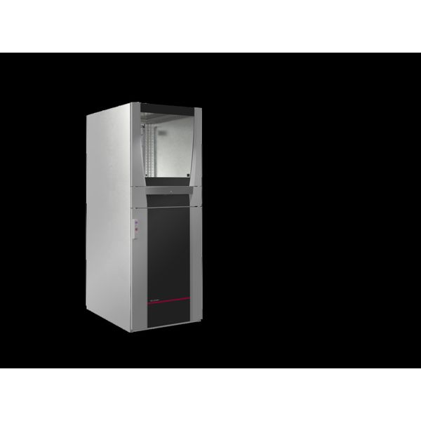 PC enclosure system, 800x1600x836 mm, Sheet steel, with glazed door at the top image 1