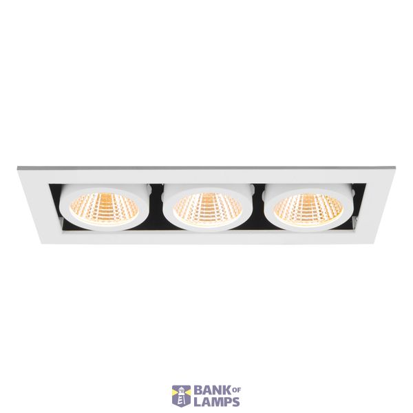 KADUX, recessed ceiling light, triple, 3000K, 38°, IP 20, square, white image 2
