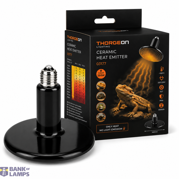 Ceramic Heat Emitter 250W E27, Diameter 140mm image 1