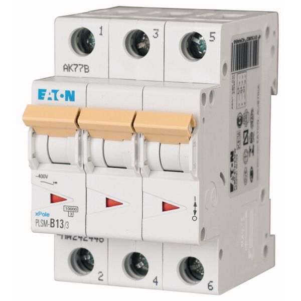 Miniature circuit breaker (MCB), 13 A, 3p, characteristic: B image 1
