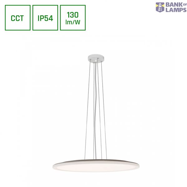 NYMPHEA FLAT DUO 48W CCT 230V 120DEG IP54 FI500X26MM WHITE ROUND image 1