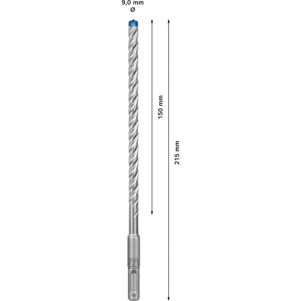 EXPERT SDS plus-7X Hammer Drill Bit 9 x 150 x 215 mm image 3