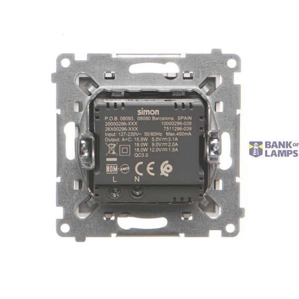 SOON ON SALE, single socket outlet with earthing for IP44 version with frame seal, with shutters, Push In system, (module), Simon 24, IP44, 16A, champagne matt image 1