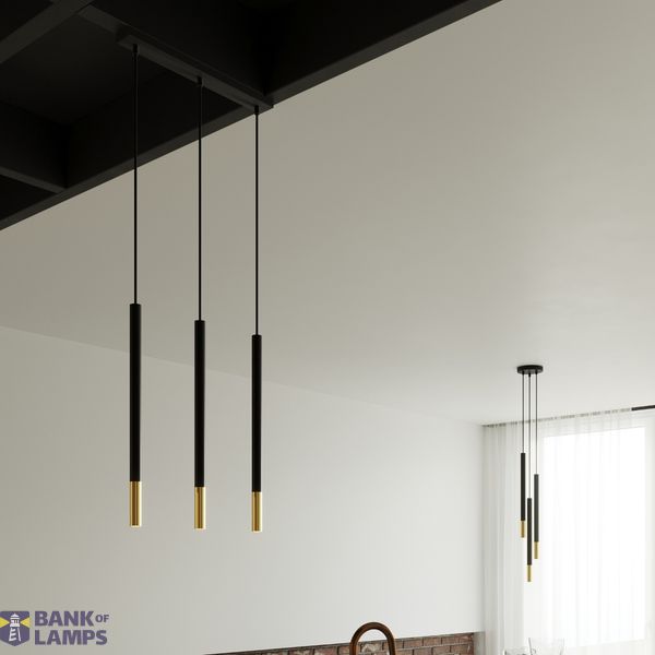 HANGING LAMP MOSAIC 1 BLACK/GOLD G9 1X40W IP20 image 7