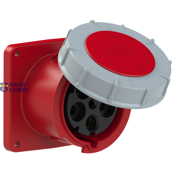 Straight panel socket 125A 5P 6h IP66/67 image 1