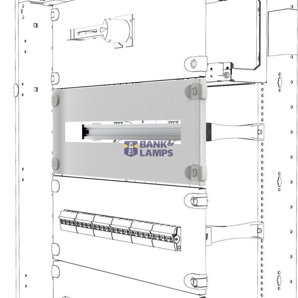 WINDOW PANEL - WITH DIN RAIL - QDX - 24 MODULES - 600X300MM image 2