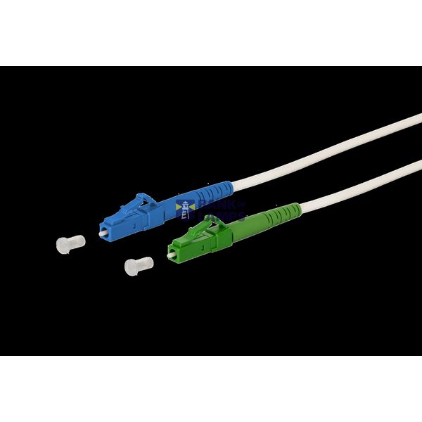 OpDAT patch cord LC-S/LC-S APC OS2, white, 1.0 m image 2