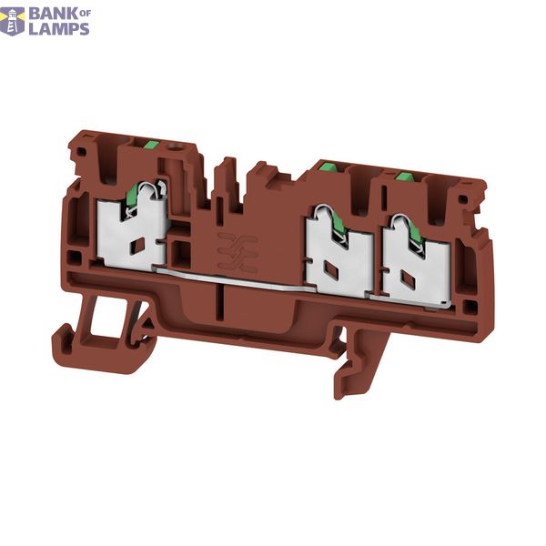 Feed-through terminal block, SNAP IN, brown, 2.5 mm², 24 A, 800 V, Num image 1