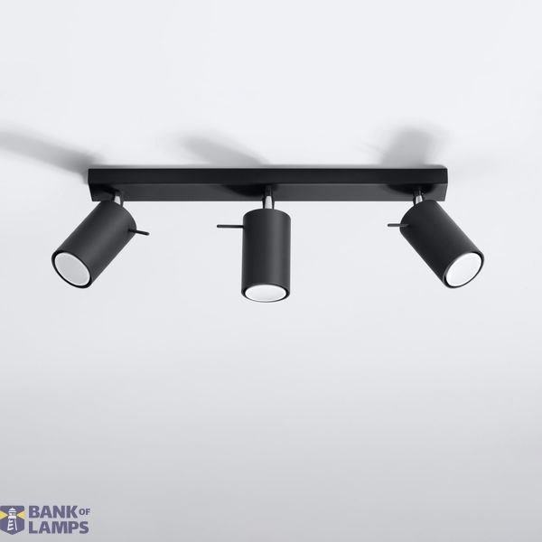 RING CEILING LAMP 3L BLACK GU10 3X40W IP20 image 4