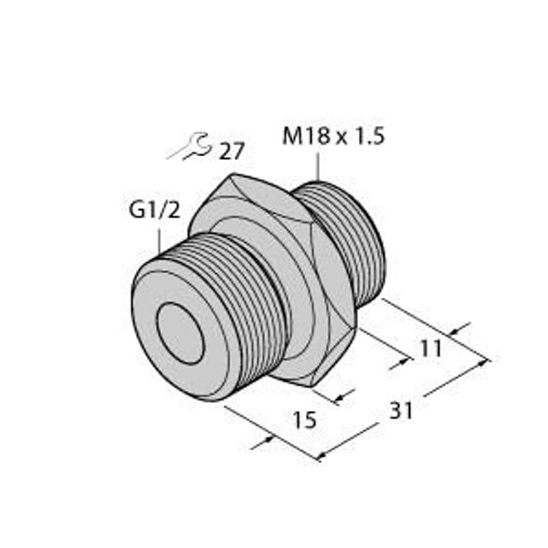 Accessories Screw-In Adapter   FCA-FCST-G1/2-A4 image 1