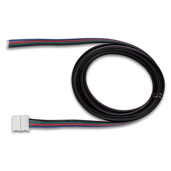 RGB LED strip connection connector 10 mm, 4 pins, length 2 meters, 20AWG image 1