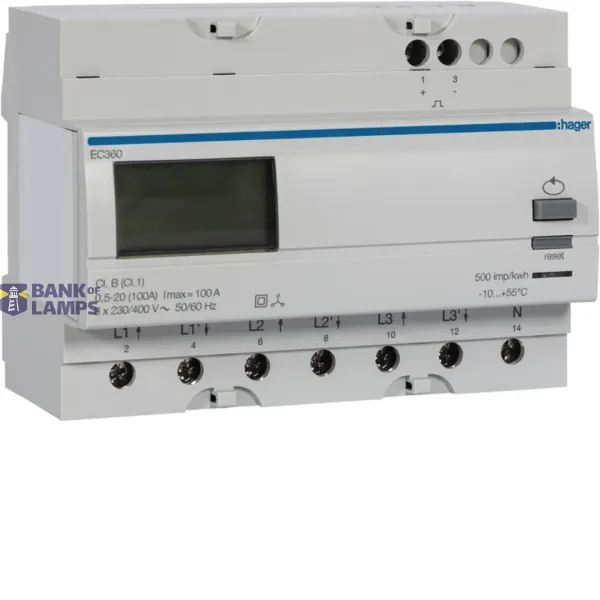 DIGITAL ELECTRIC METER 3F 100A EC360 image 1