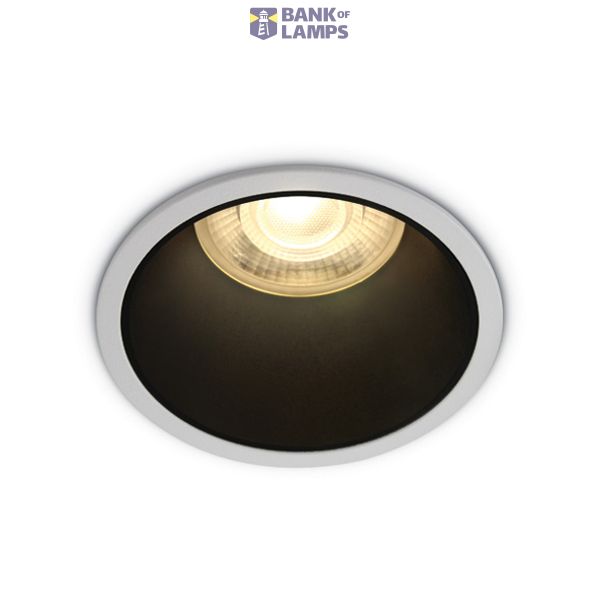 WHITE GU10 10W BLACK REFLECTOR DARK LIGHT image 1
