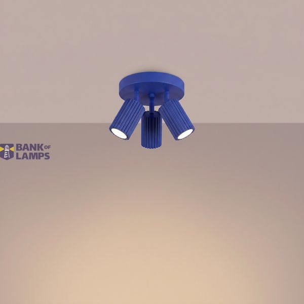 Ceiling lamp KARBON 3P ultramarine image 7