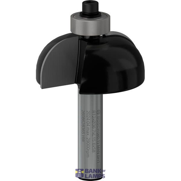 Cove bit, 8 mm, R1 12 mm, D 36.7 mm, L 16 mm, G 58 mm image 1