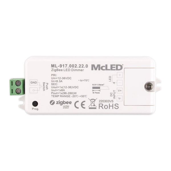 ZigBee receiver - brightness control, 1 channel, max. 8A, 12-36V image 1