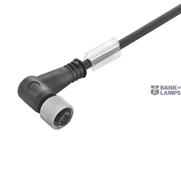 Sensor-actuator Cable, M12, Number of poles: 4, 0.5 m, Socket, angled, image 1