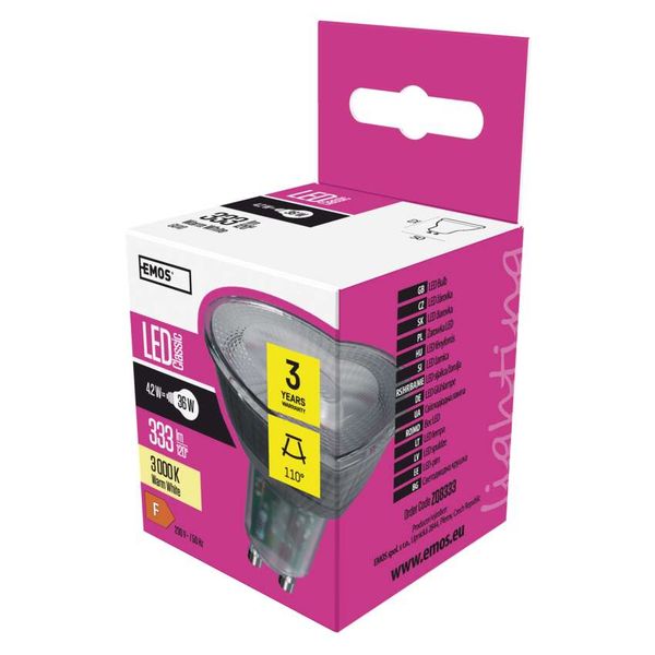 LED Bulb Classic MR16 / GU10 / 4.2 W (36 W) / 333 lm / warm white image 1