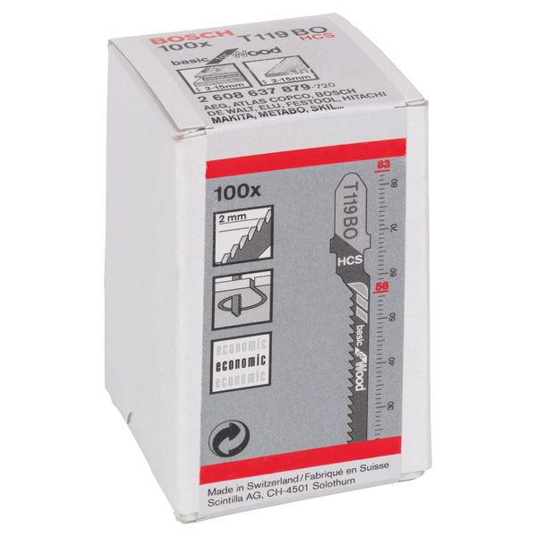 Jigsaw blade T 119 BO Basic for Wood 100 pcs. image 1