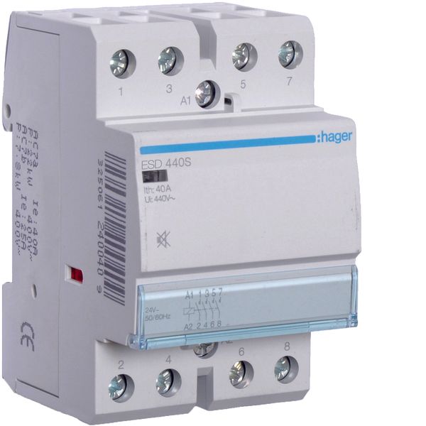 Humfree Contactor 40A, 4NO, 24V image 1