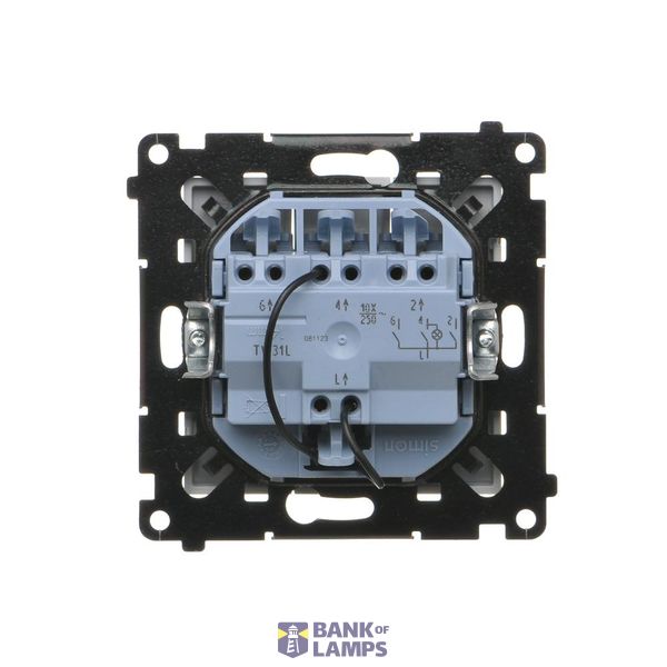 Single socket outlet without earthing, with shutters, Push In system, (module), Simon 24, IP20, 16A, champagne matt image 1