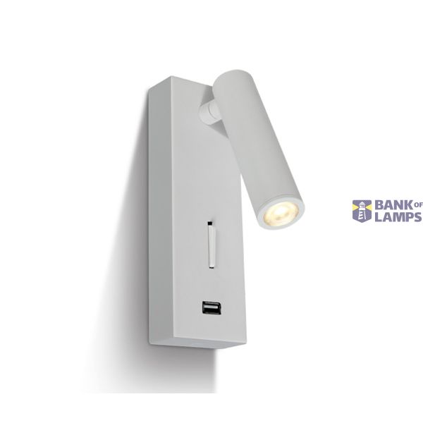 WHITE SPOT 3W WW IP20 230V USB 2A + TYPE C image 1