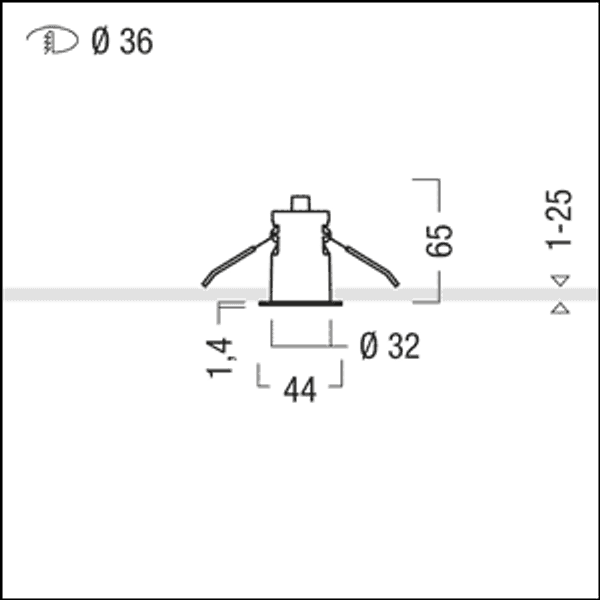 SUP2 SF R36 LED350-930 SP 350MA WH - LED ceiling-recessed luminaire image 2