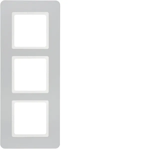 Bezel, 3-fold, Berker Q.7, silver velvet image 1