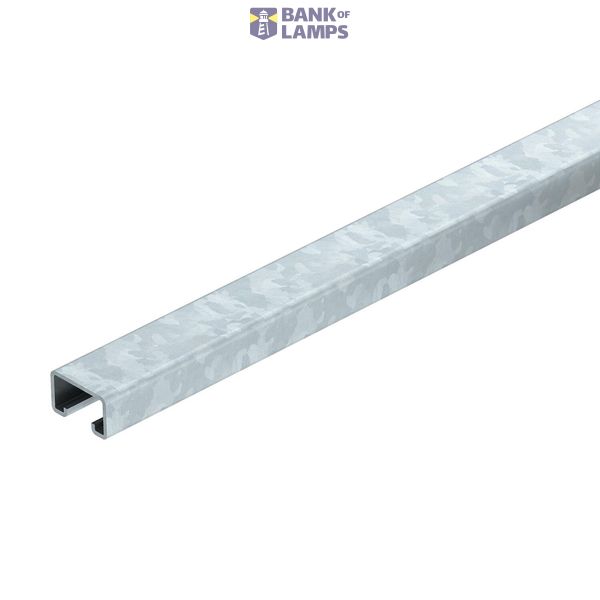 Profile rail unperforated, slot 22mm 6000x50x30 Steel Hot-dip galvanis image 1